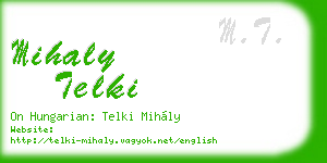 mihaly telki business card